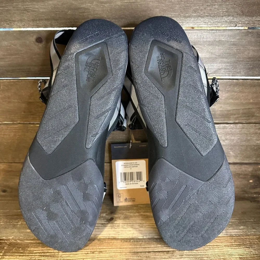 New NIB Mens The North Face Skeena‎ Sport Strappy Black Clear Sandals Size 12 M